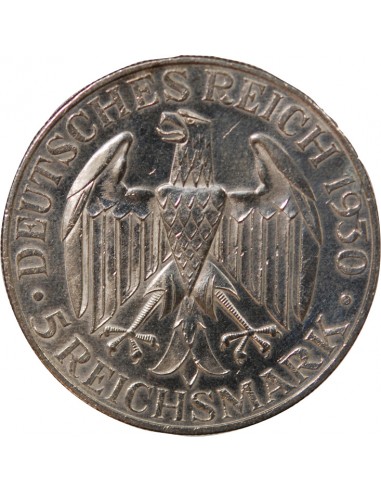 ALLEMAGNE, WEIMAR - 5 REICHSMARK ARGENT, GRAF ZEPPELIN - 1930 A BERLIN