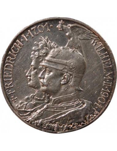 ALLEMAGNE, PRUSSE, GUILLAUME II - 5 MARK ARGENT, BICENTENAIRE - 1901 BERLIN