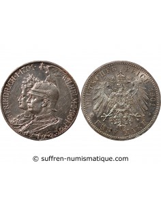 ALLEMAGNE, PRUSSE, GUILLAUME II - 5 MARK ARGENT, BICENTENAIRE - 1901 BERLIN