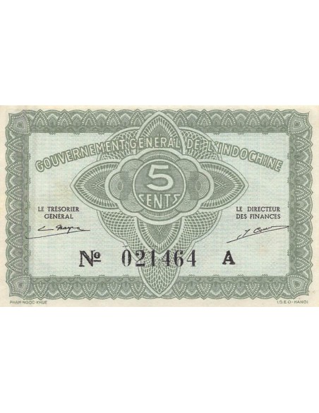 INDOCHINE FRANCAISE - 1 PIASTRE 1945