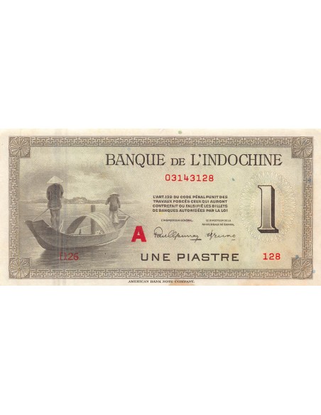 INDOCHINE FRANCAISE - 1 PIASTRE 1945