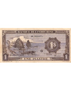 INDOCHINE FRANCAISE - 1 PIASTRE 1942 / 1945