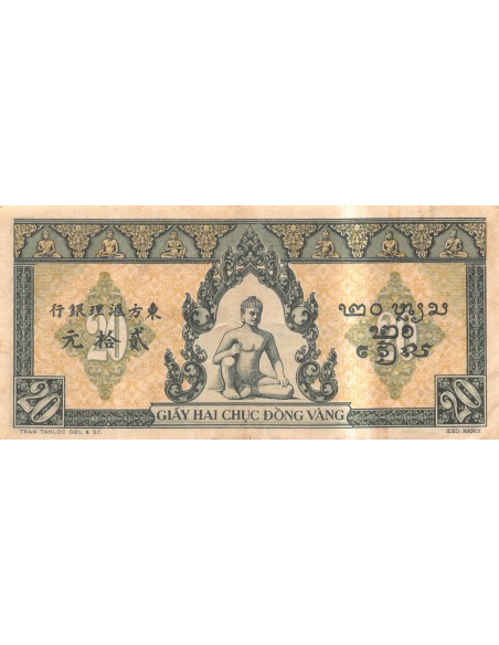 INDOCHINE FRANCAISE - 20 PIASTRES 1942 / 1945