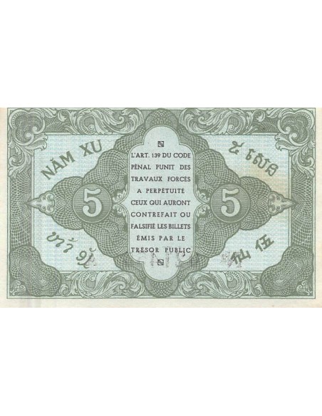 Indo-Chine Fr. 5 Cents 1942