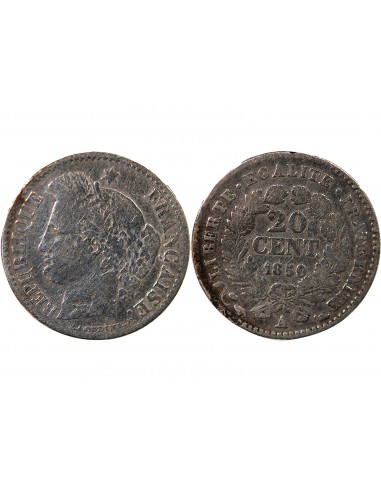 CERES - 20 CENTIMES ARGENT - 1850, A PARIS