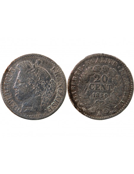 CERES - 20 CENTIMES ARGENT - 1850, A PARIS
