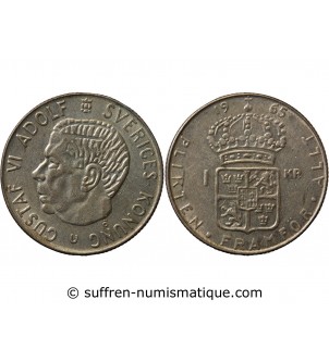 SUEDE, GUSTAF VI - KRONA ARGENT 1965