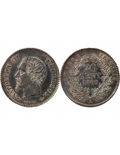NAPOLEON III - 20 CENTIMES ARGENT 1860 A PARIS 2