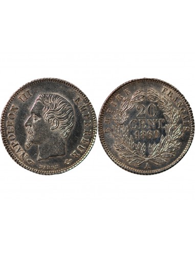 NAPOLEON III - 20 CENTIMES ARGENT 1860 A PARIS