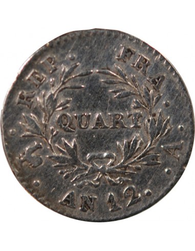 NAPOLEON Ier - 1/4 FRANC AN 12 A PARIS
