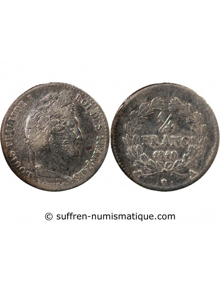 LOUIS PHILIPPE﻿ - 1/4 FRANC ARGENT 1840 A PARIS