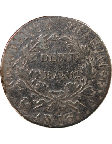 NAPOLEON Ier﻿ - 1/2 FRANC ARGENT AN 13 A PARIS
