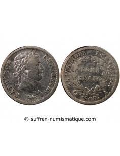 NAPOLEON Ier﻿ - 1/2 FRANC ARGENT 1808 A PARIS