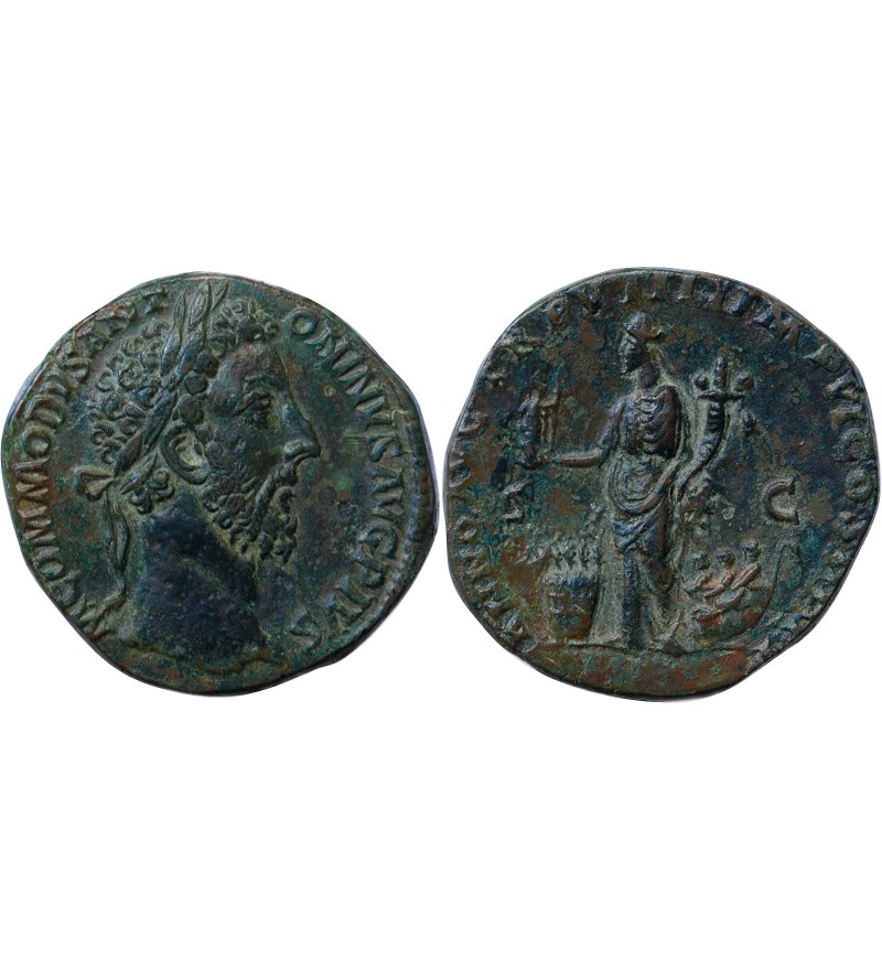 SESTERCE BRONZE COMMODE