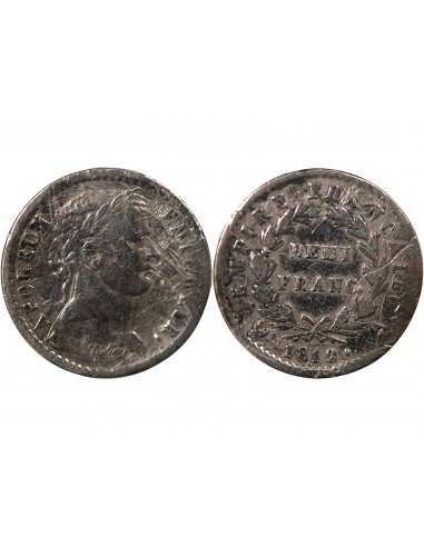 NAPOLEON Ier﻿ - 1/2 FRANC ARGENT 1812 A PARIS