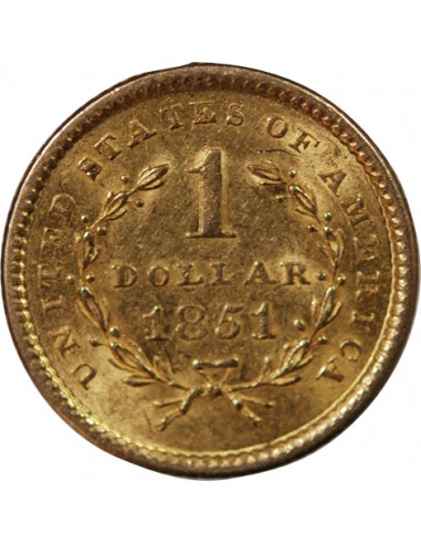 USA, LIBERTY HEAD - 1 DOLLAR OR 1851