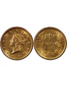 USA, LIBERTY HEAD - 1 DOLLAR OR 1851 2