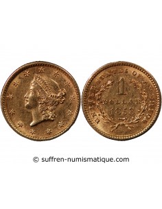 USA, LIBERTY HEAD - 1 DOLLAR OR 1853