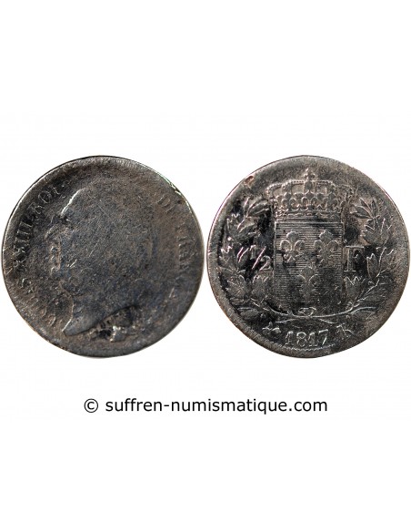 LOUIS XVIII - 1/2 FRANC LOUIS XVIII 1817 K BORDEAUX
