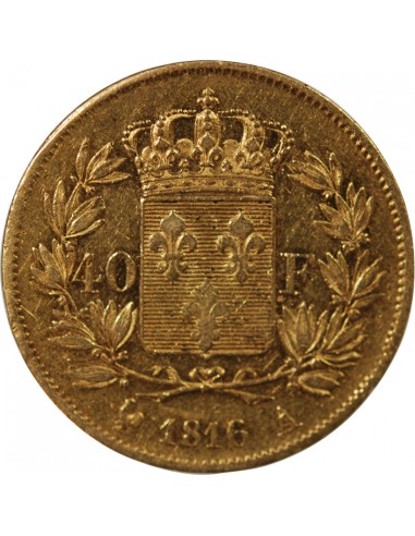 LOUIS XVIII﻿ - 40 FRANCS OR 1816 A PARIS