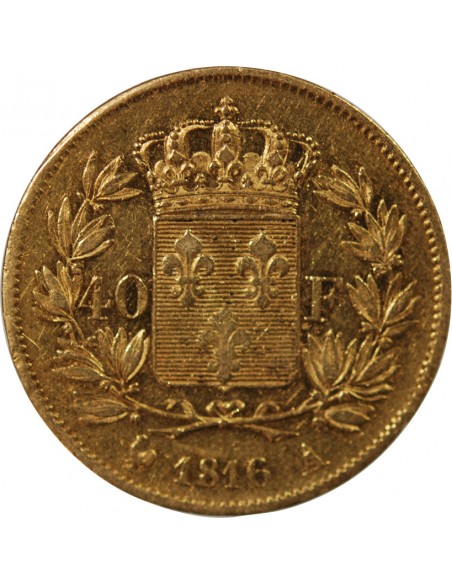 LOUIS XVIII﻿ - 40 FRANCS OR 1816 A PARIS