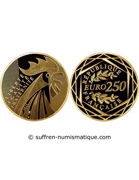 FRANCE, COQ Ier Type - 250 EUROS OR 2014