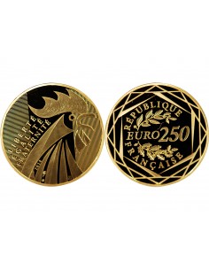 FRANCE, COQ Ier Type - 250 EUROS OR 2014 2