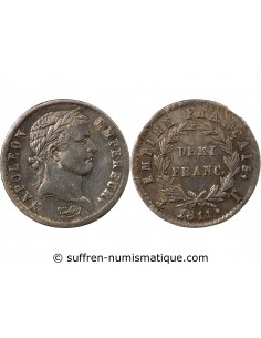 NAPOLEON Ier﻿ - 1/2 FRANC ARGENT 1811 T NANTES