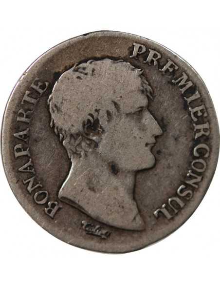 BONAPARTE 1er CONSUL - 1 FRANC ARGENT AN 12 T NANTES