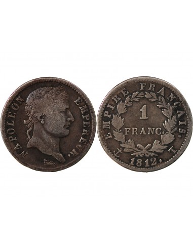 NAPOLEON Ier - 1 FRANC ARGENT 1812 T NANTES