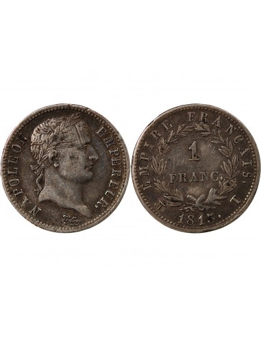 NAPOLEON Ier - 1 FRANC ARGENT 1813 T NANTES