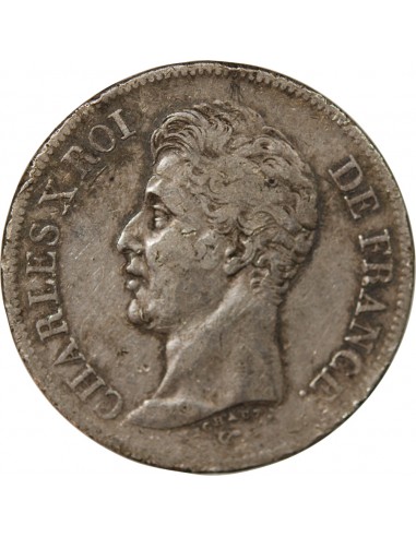 CHARLES X - 5 FRANCS ARGENT 1826 A PARIS
