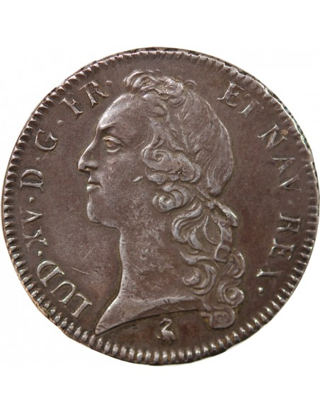 LOUIS XV - ECU ARGENT AU BANDEAU 1760 A PARIS