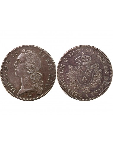 LOUIS XV - ECU ARGENT AU BANDEAU 1760 A PARIS