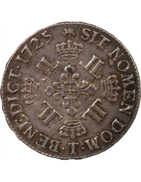 LOUIS XV - ECU ARGENT AUX 8 L 1725 T NANTES