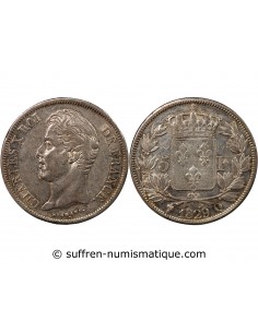 CHARLES X - 5 FRANCS ARGENT 1829 Q PERPIGNAN