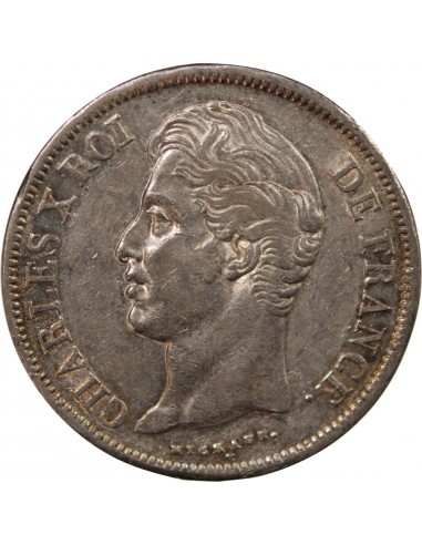 CHARLES X - 5 FRANCS ARGENT 1829 Q PERPIGNAN