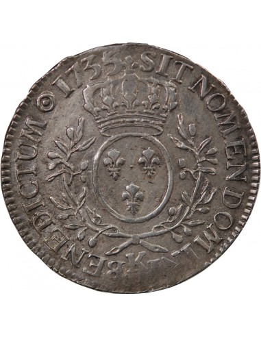 LOUIS XV - ECU AUX BRANCHES D'OLIVIER - 1735 K BORDEAUX