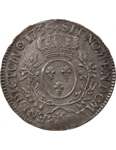 LOUIS XV - ECU AUX BRANCHES D'OLIVIER - 1735 K BORDEAUX