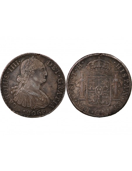 MEXIQUE, CHARLES IV - 8 REALES ARGENT - 1806 TH