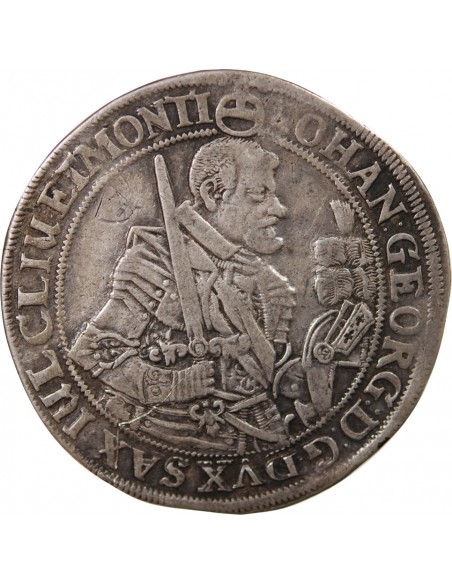 ALLEMAGNE, SAXE, JOHANN GEORG I - THALER ARGENT - 1636 SD DRESDE