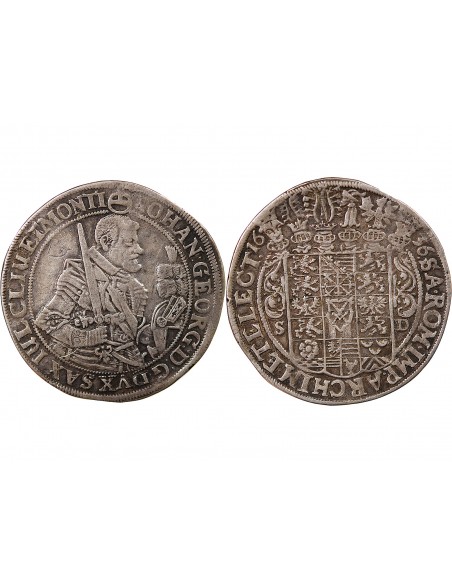 ALLEMAGNE, SAXE, JOHANN GEORG I - THALER ARGENT - 1636 SD DRESDE