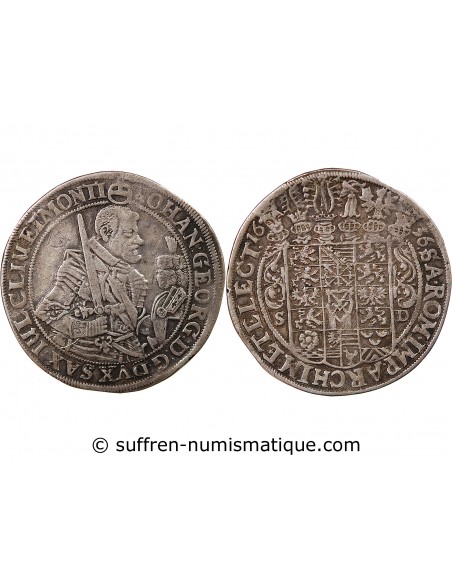 ALLEMAGNE, SAXE, JOHANN GEORG I - THALER ARGENT - 1636 SD DRESDE