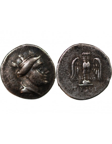 ROYAUME DU PONT - HEMIDRACHME ARGENT - AMISOS, 280 / 260 AV JC