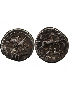 REPUBLIQUE ROMAINE, DOMITIA - DENIER ARGENT - ROME, 128 AV JC 2