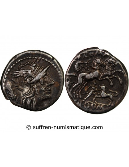 REPUBLIQUE ROMAINE, DOMITIA - DENIER ARGENT - ROME, 128 AV JC