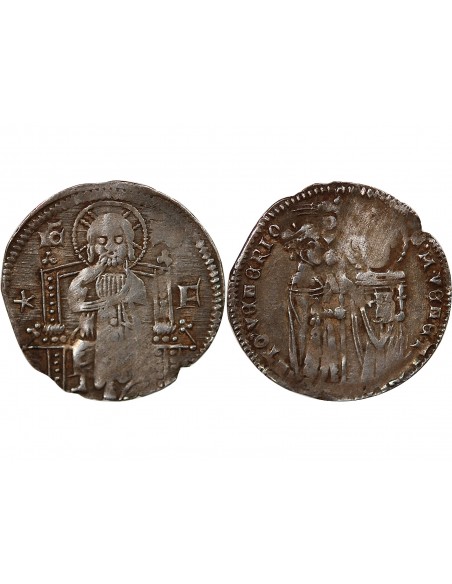 ITALIE, REPUBLIQUE DE VENISE, ANTONIO VENIER - GROSSO ARGENT - 1382-1400