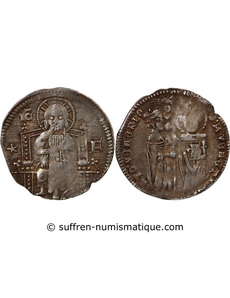 ITALIE, REPUBLIQUE DE VENISE, ANTONIO VENIER - GROSSO ARGENT - 1382-1400