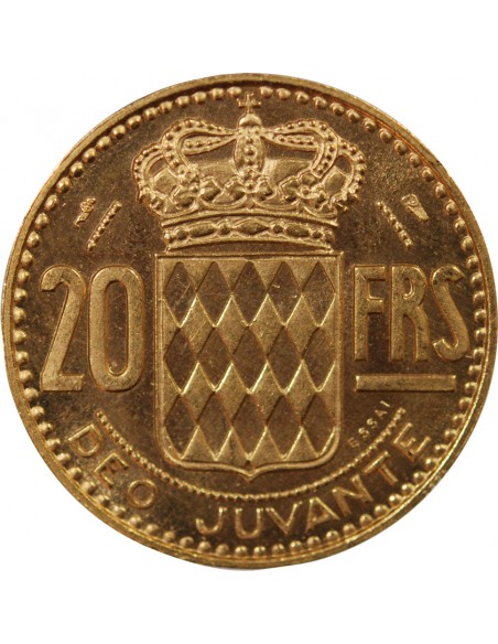 MONACO, RAINIER III - ESSAIS, 20 FRANCS OR - 1950 PARIS