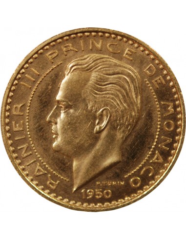 MONACO, RAINIER III - ESSAIS, 20 FRANCS OR - 1950 PARIS